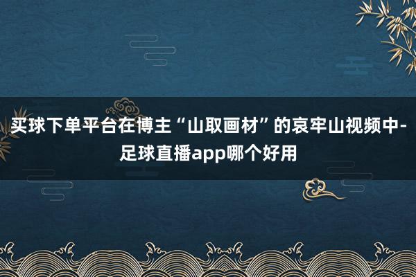 买球下单平台在博主“山取画材”的哀牢山视频中-足球直播app哪个好用