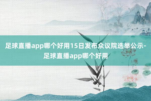 足球直播app哪个好用15日发布众议院选举公示-足球直播app哪个好用