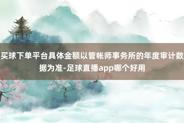 买球下单平台具体金额以管帐师事务所的年度审计数据为准-足球直播app哪个好用