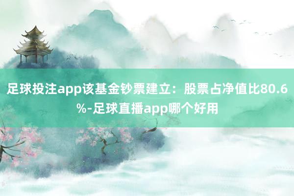 足球投注app该基金钞票建立：股票占净值比80.6%-足球直播app哪个好用