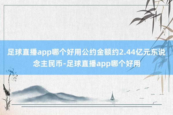 足球直播app哪个好用公约金额约2.44亿元东说念主民币-足球直播app哪个好用