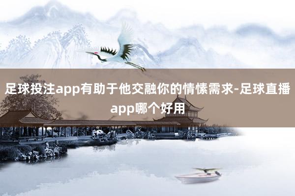 足球投注app有助于他交融你的情愫需求-足球直播app哪个好用