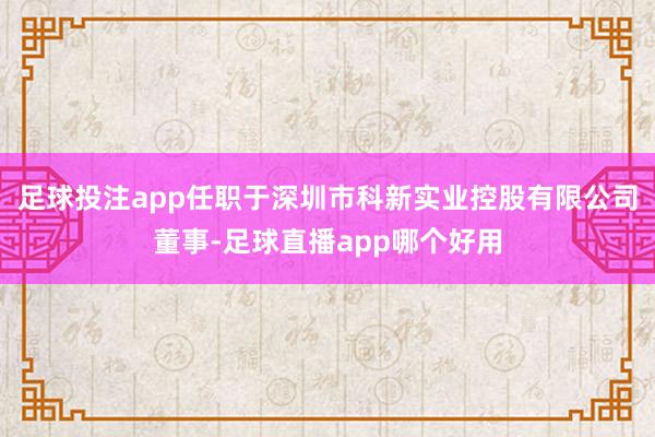 足球投注app任职于深圳市科新实业控股有限公司董事-足球直播app哪个好用