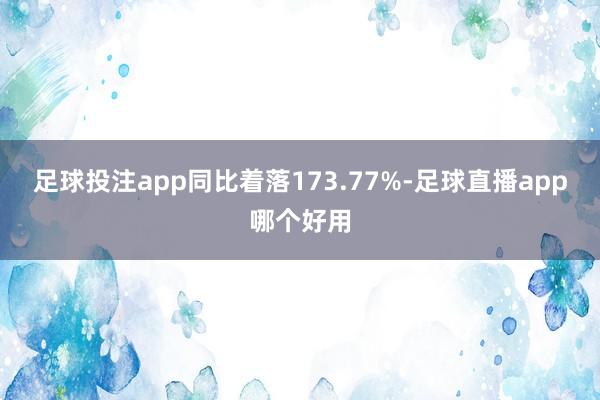 足球投注app同比着落173.77%-足球直播app哪个好用