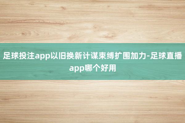 足球投注app以旧换新计谋束缚扩围加力-足球直播app哪个好用