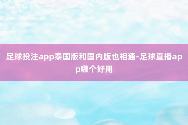 足球投注app泰国版和国内版也相通-足球直播app哪个好用